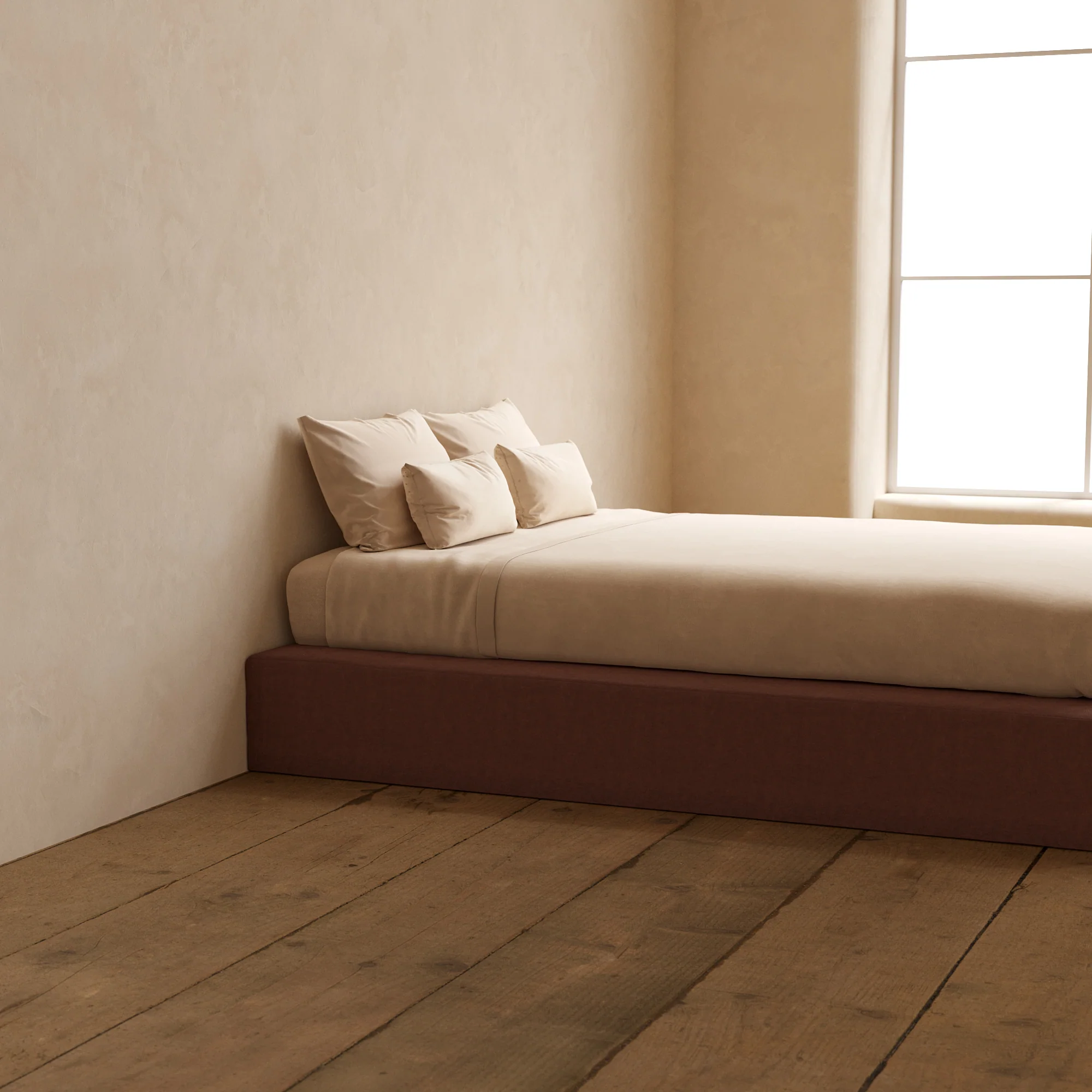 Slipcover Only - Queen Upholstered Platform Bed | Heirloom Velvet in Chestnut - Image 5