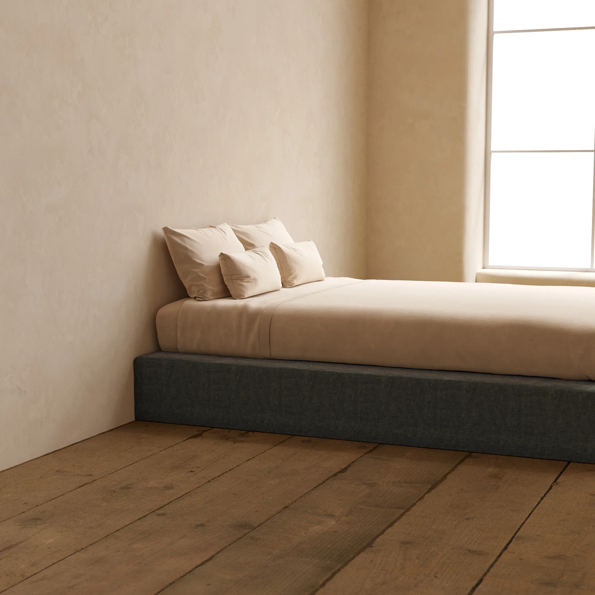 Slipcover Only - Queen Upholstered Platform Bed | Heirloom Velvet in Willow - Image 5
