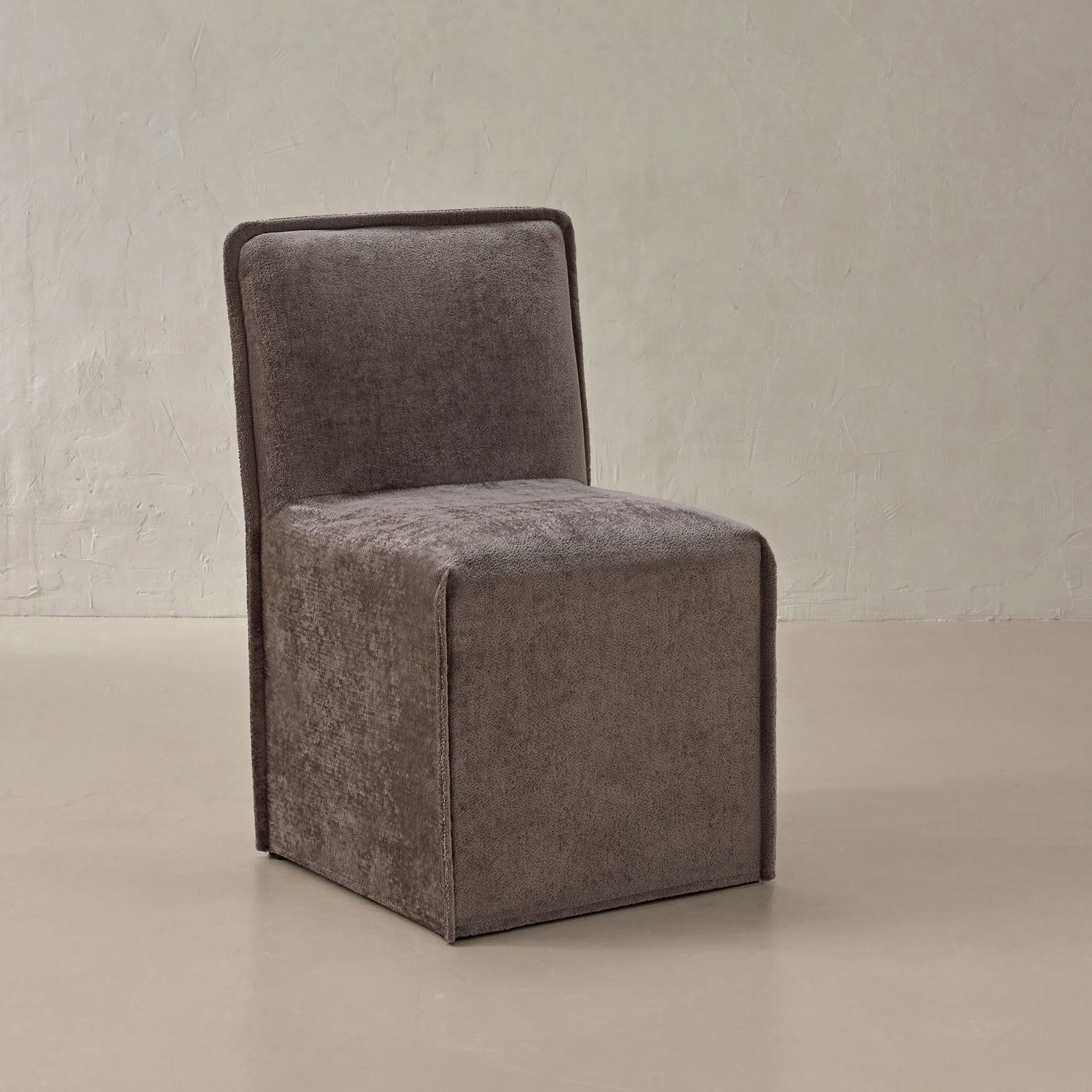 Slipcover Only - Washable Upholstered Dining Chair | 15" Back Height in Caviar