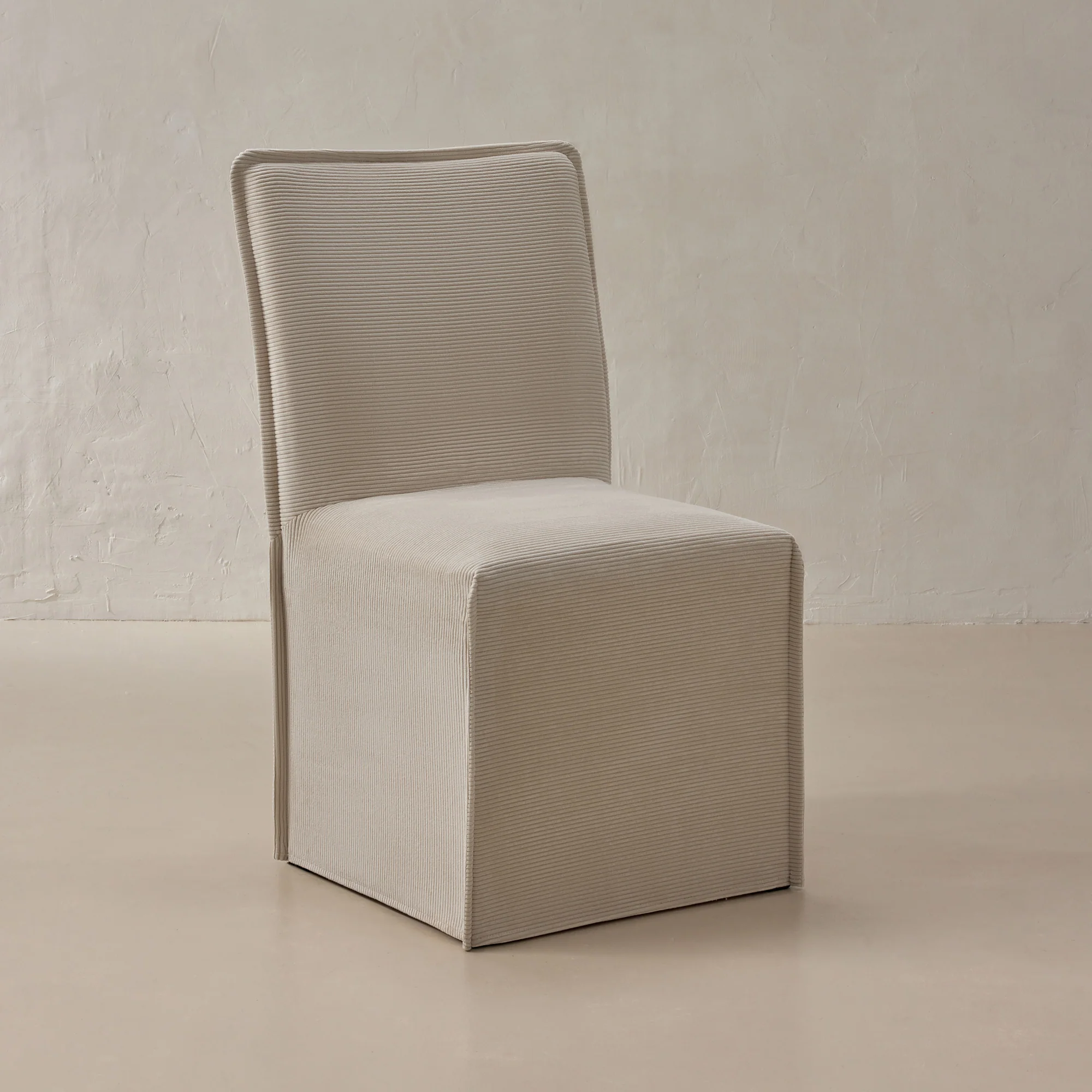 Slipcover Only - Washable Upholstered Dining Chair | 19” Back Height in Milk