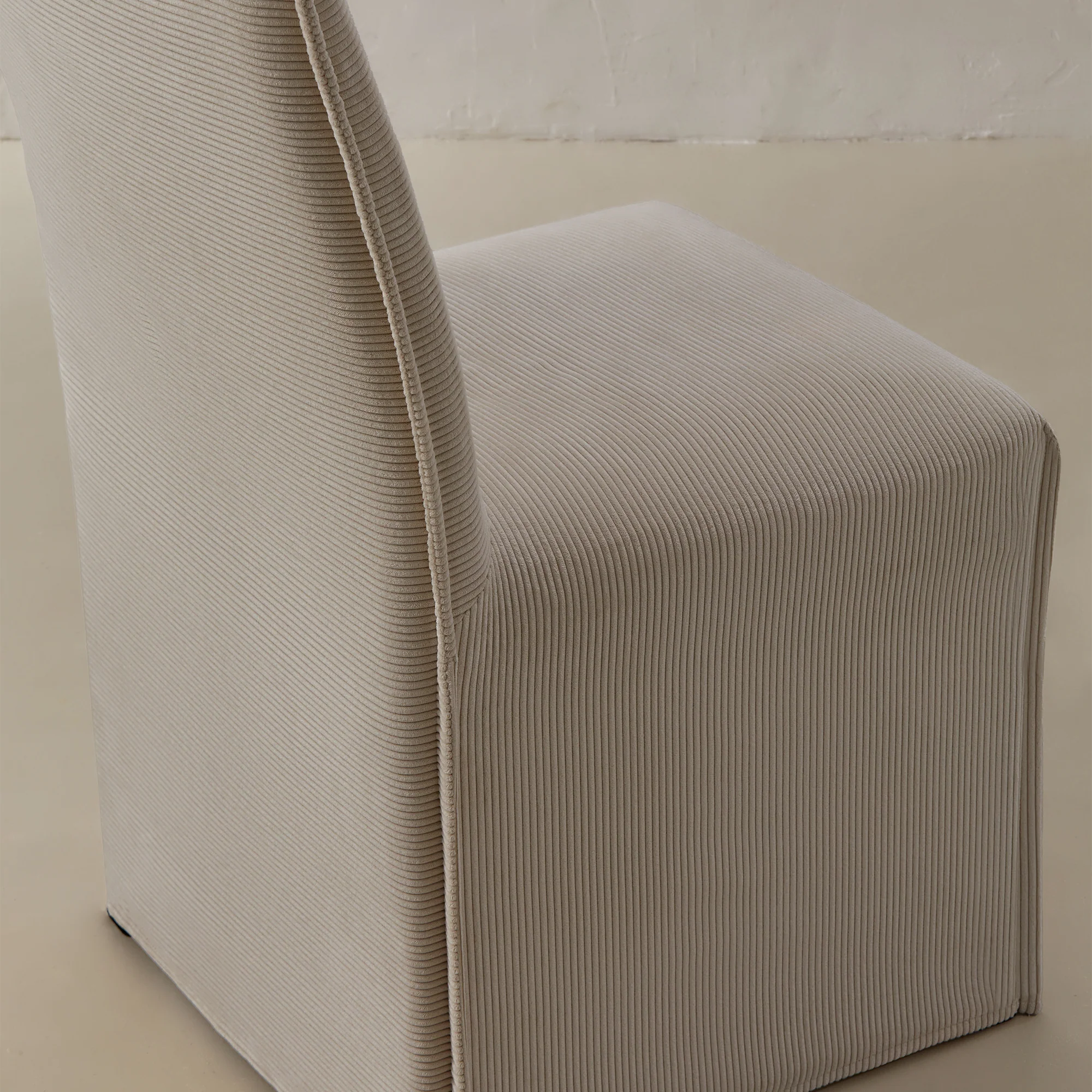 Slipcover Only - Washable Upholstered Dining Chair | 19” Back Height in Milk - Image 5