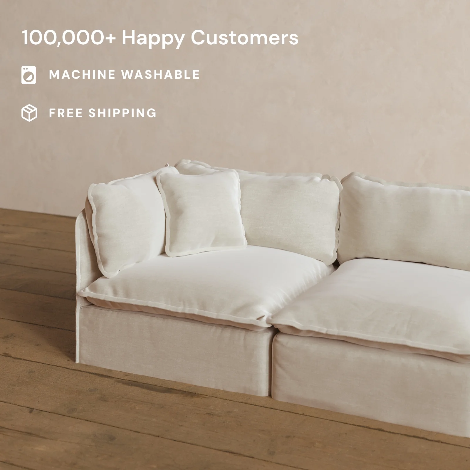 Square Performance Accent Pillow 16 x 16 in Coco - Image 2