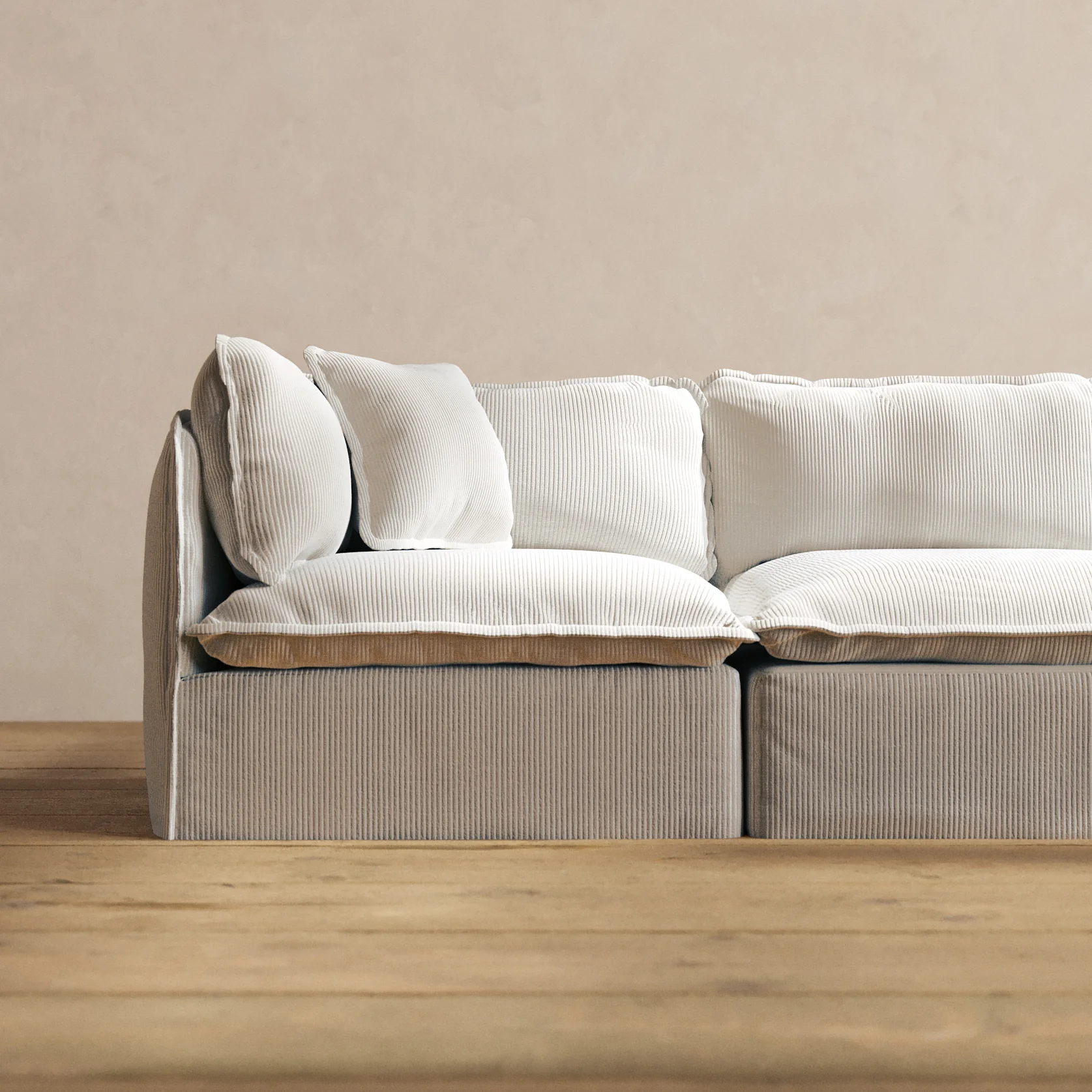 Square Performance Accent Pillow 16 x 16 in Milk