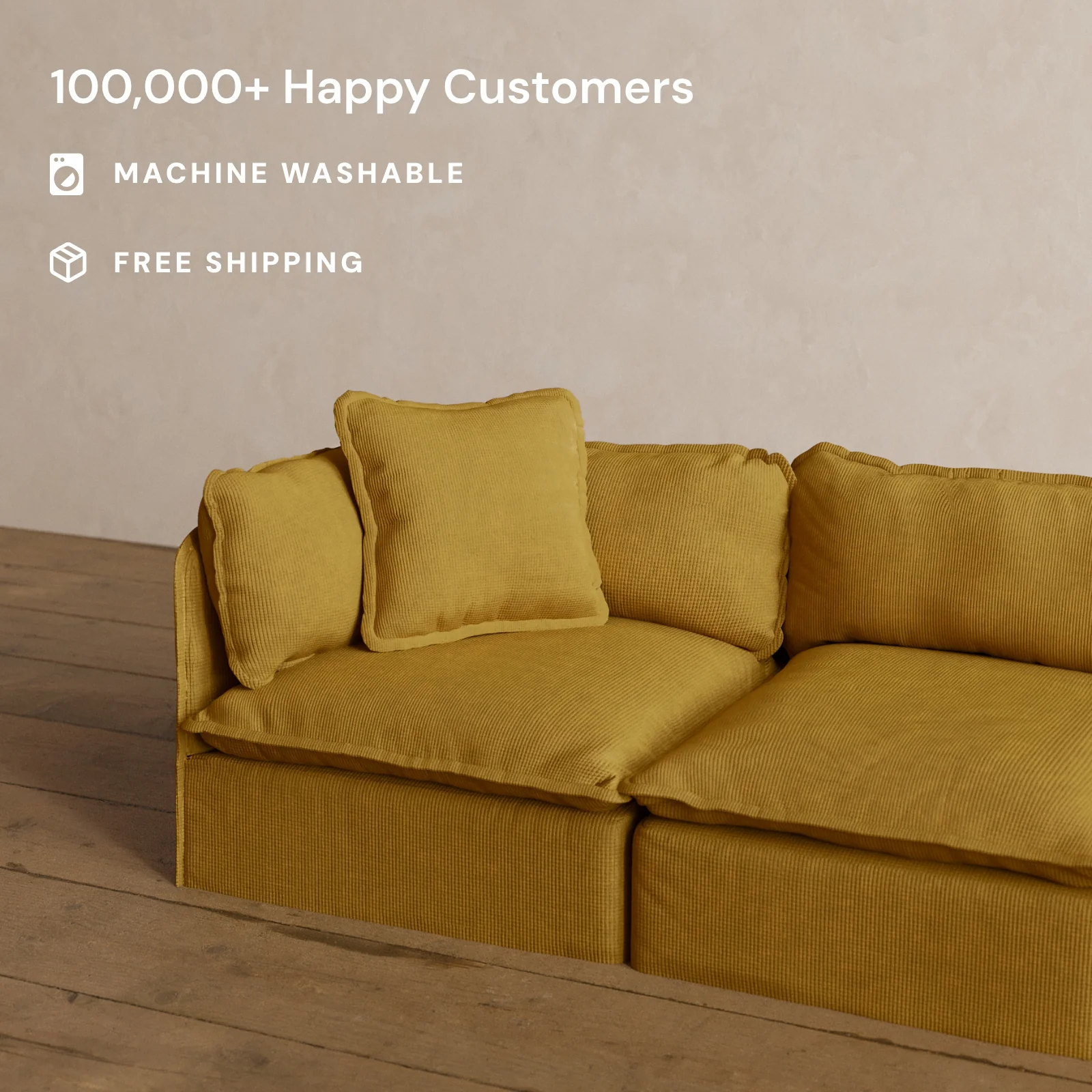Square Performance Accent Pillow 20 x 20 in Kiiro - Image 2