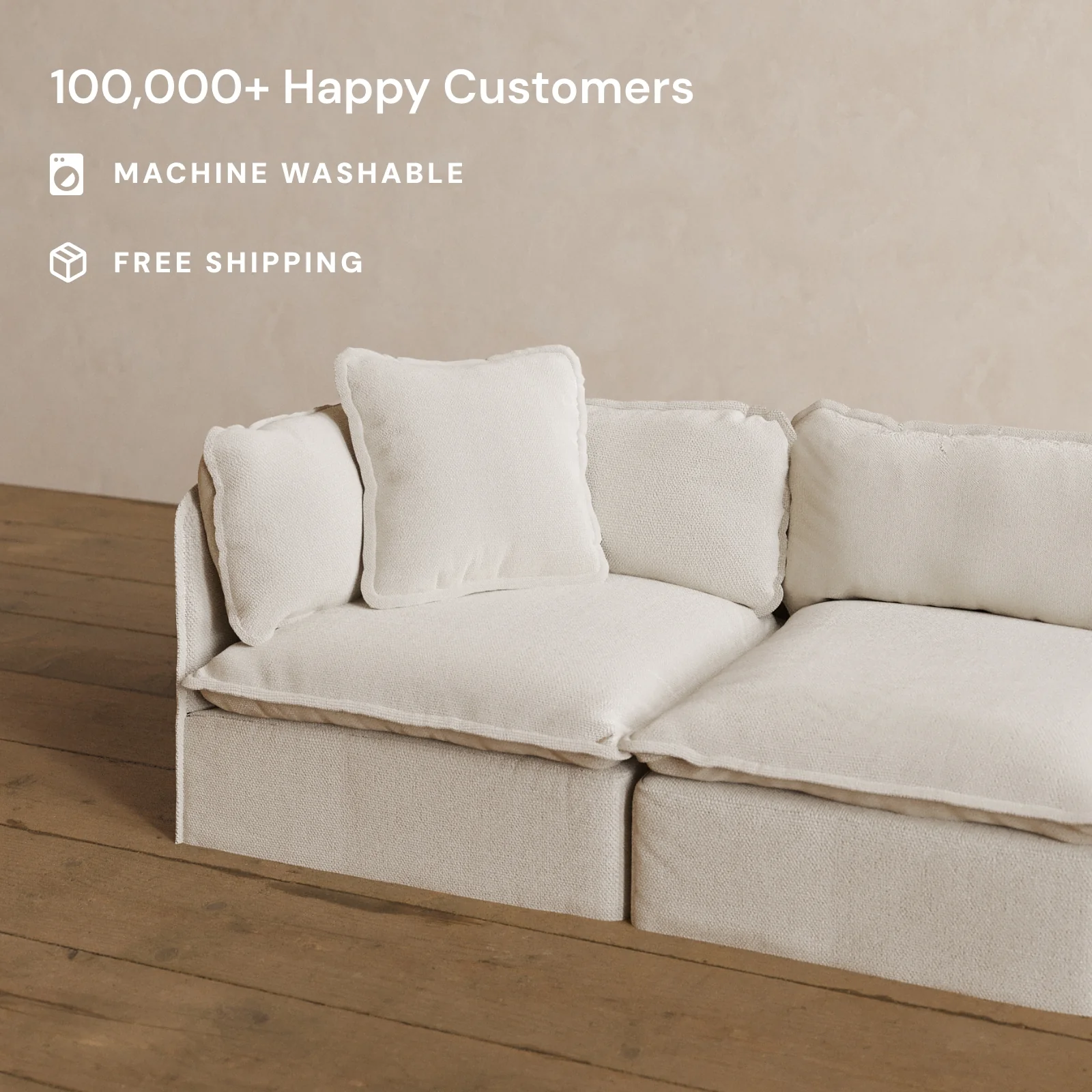 Square Performance Accent Pillow 20 x 20 in Powder - Image 2