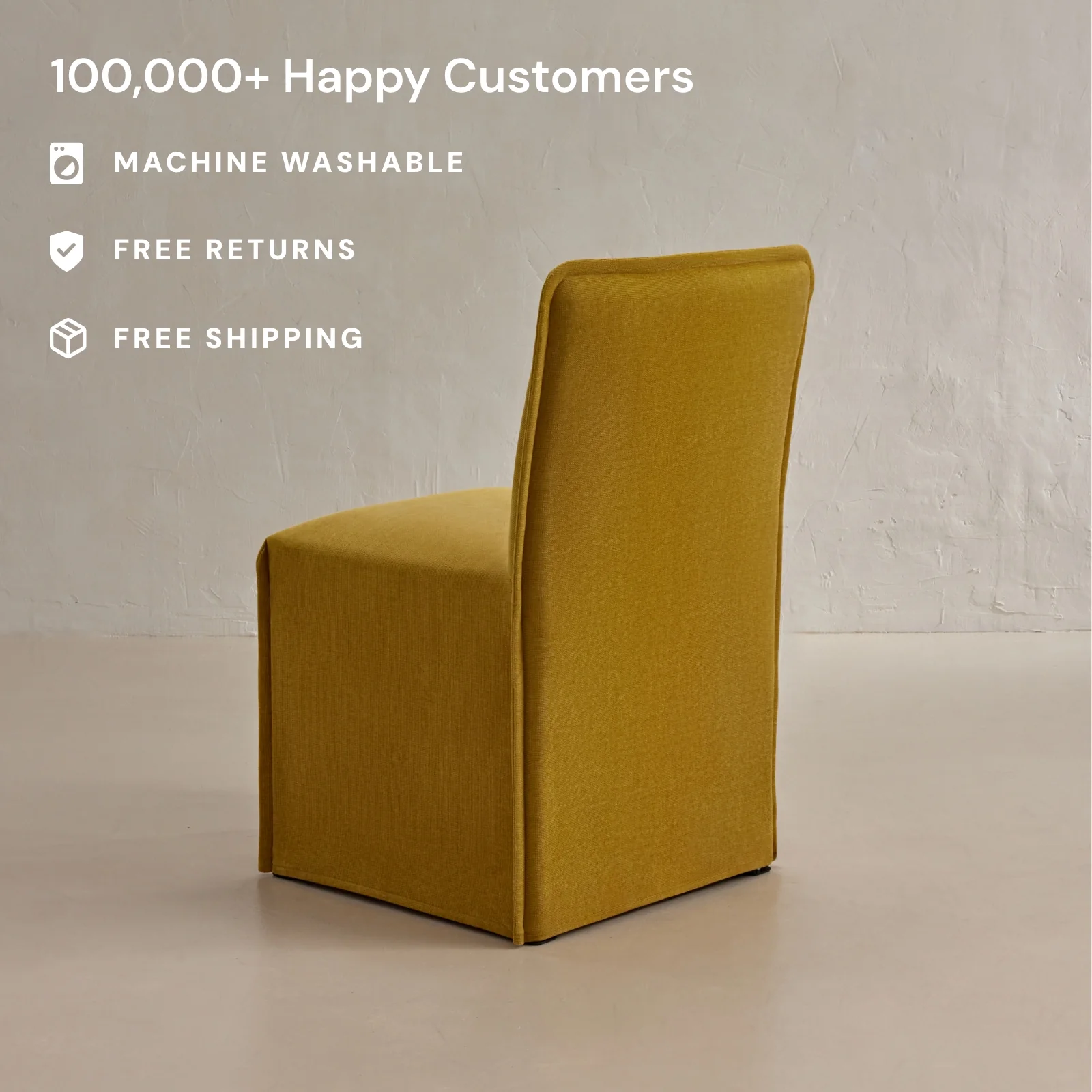 Washable Upholstered Dining Chair | 15" Back Height in Kiiro (Set of 2) - Image 2
