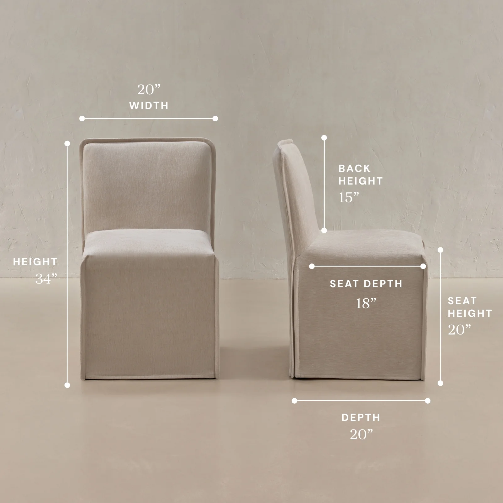 Washable Upholstered Dining Chair | 15" Back Height in Mist - Image 5