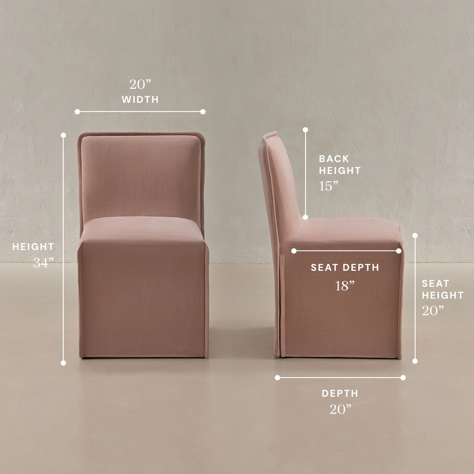 Washable Upholstered Dining Chair | 15" Back Height in Sakura - Image 5