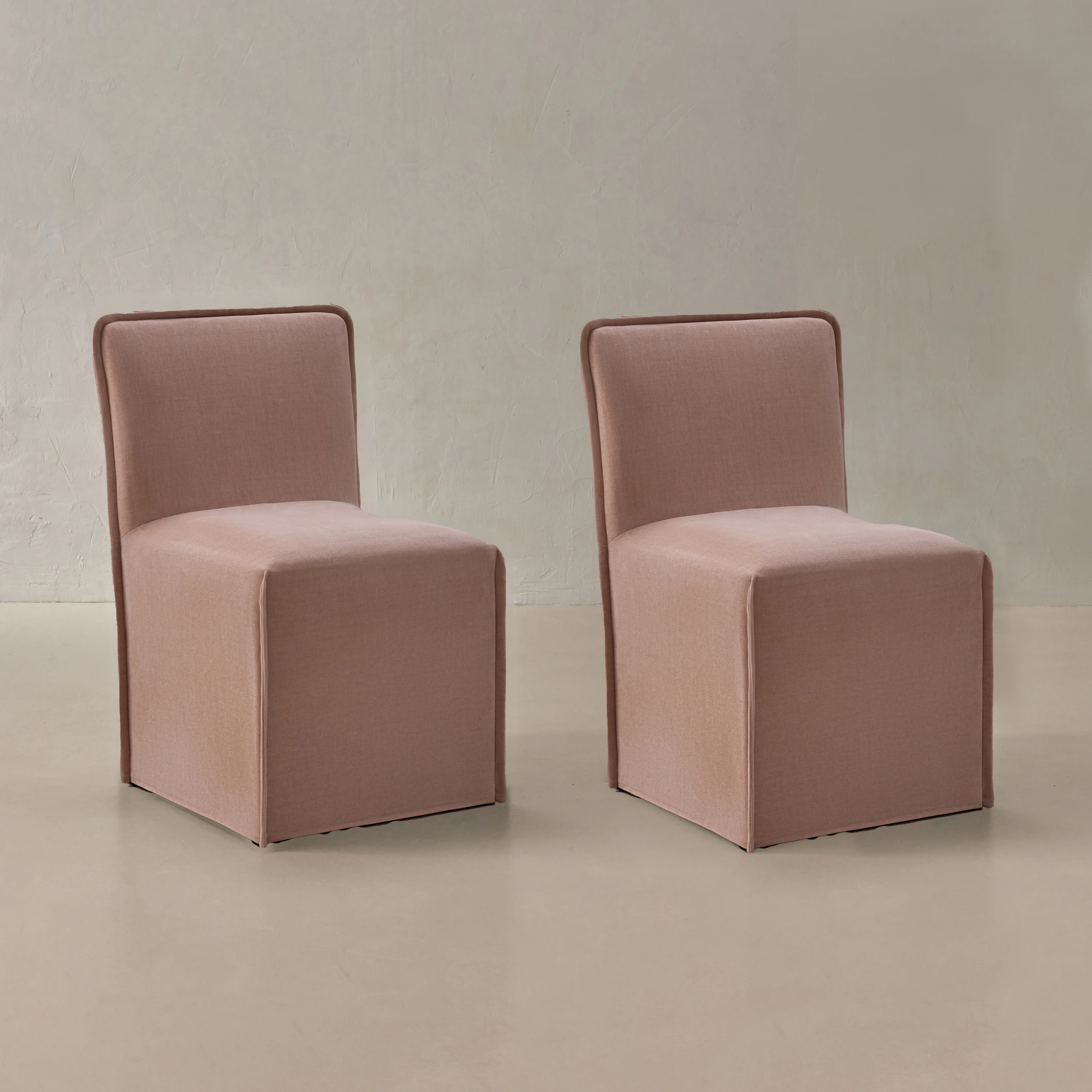 Washable Upholstered Dining Chair | 15" Back Height in Sakura (Set of 2)