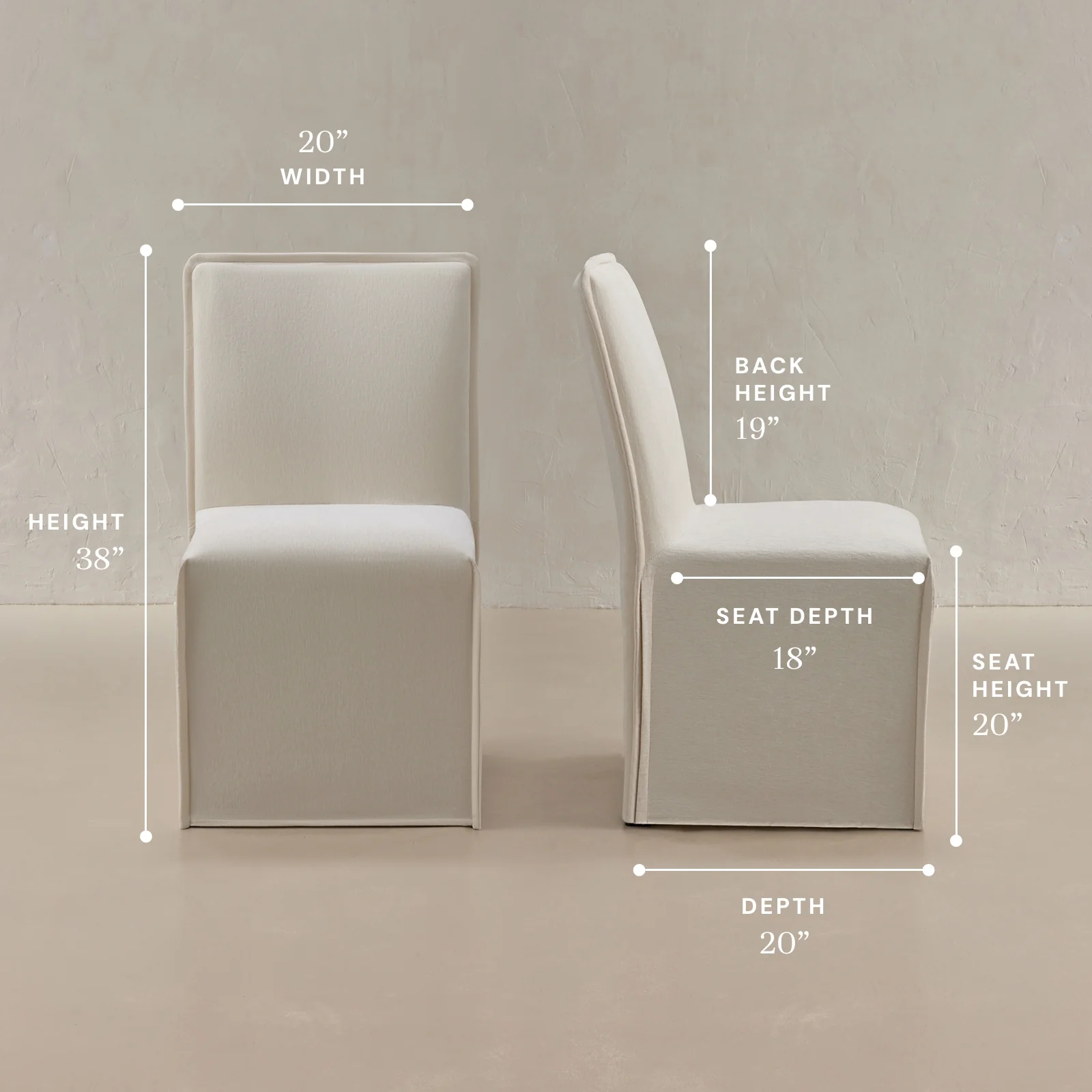 Washable Upholstered Dining Chair | 19” Back Height in Coco - Image 5