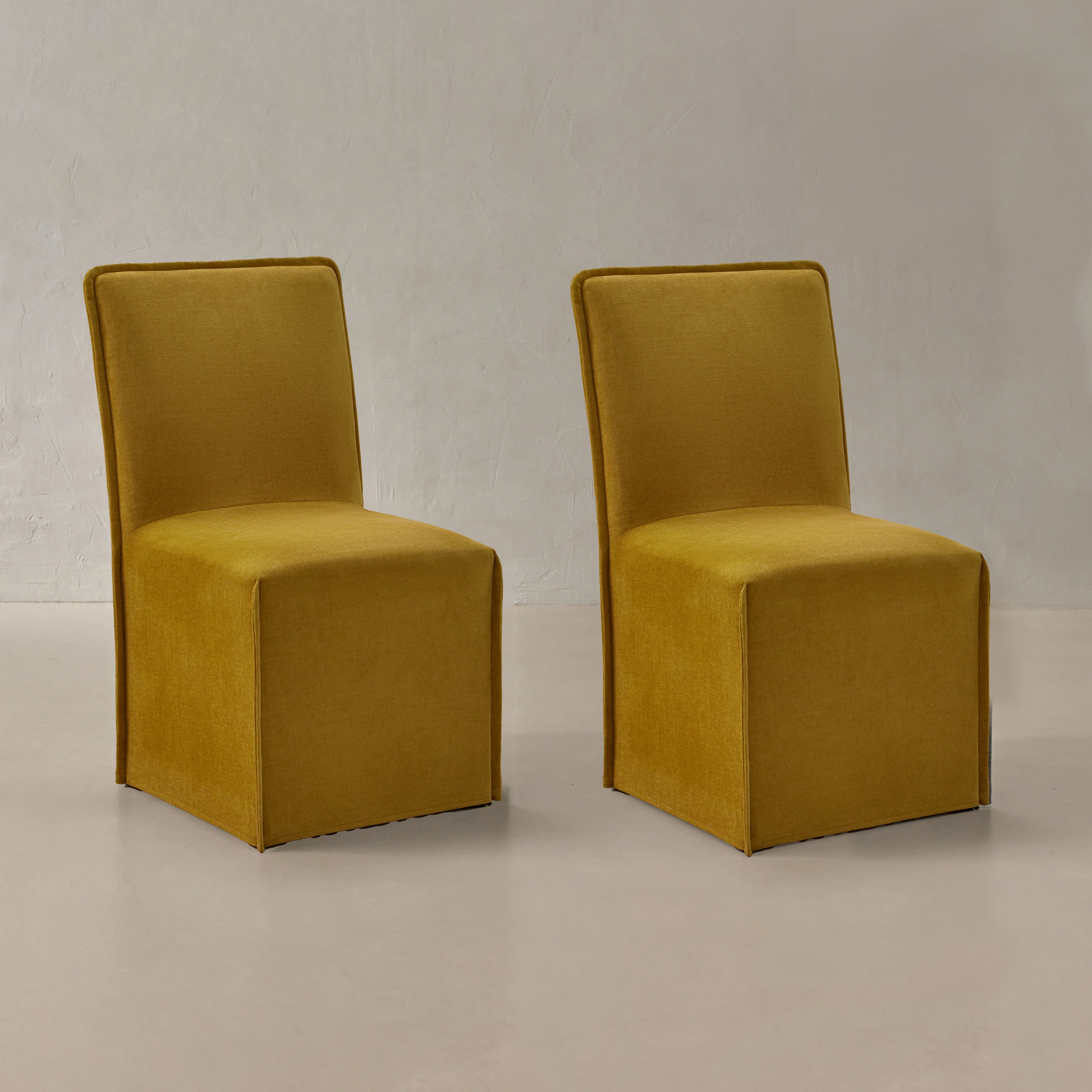 Washable Upholstered Dining Chair | 19” Back Height in Kiiro (Set of 2)