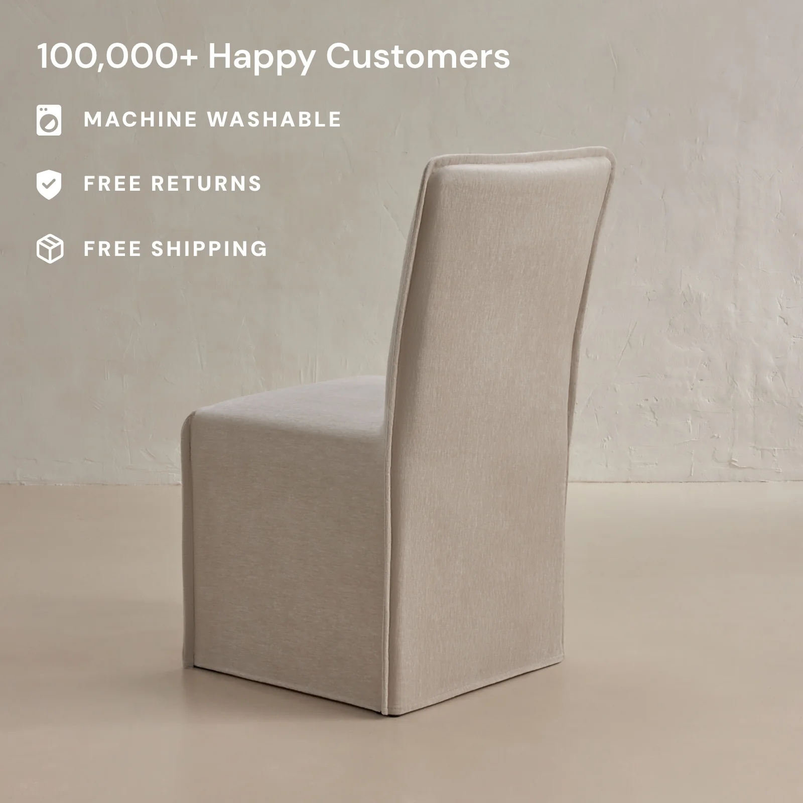 Washable Upholstered Dining Chair | 19” Back Height in Mist (Set of 2) - Image 2