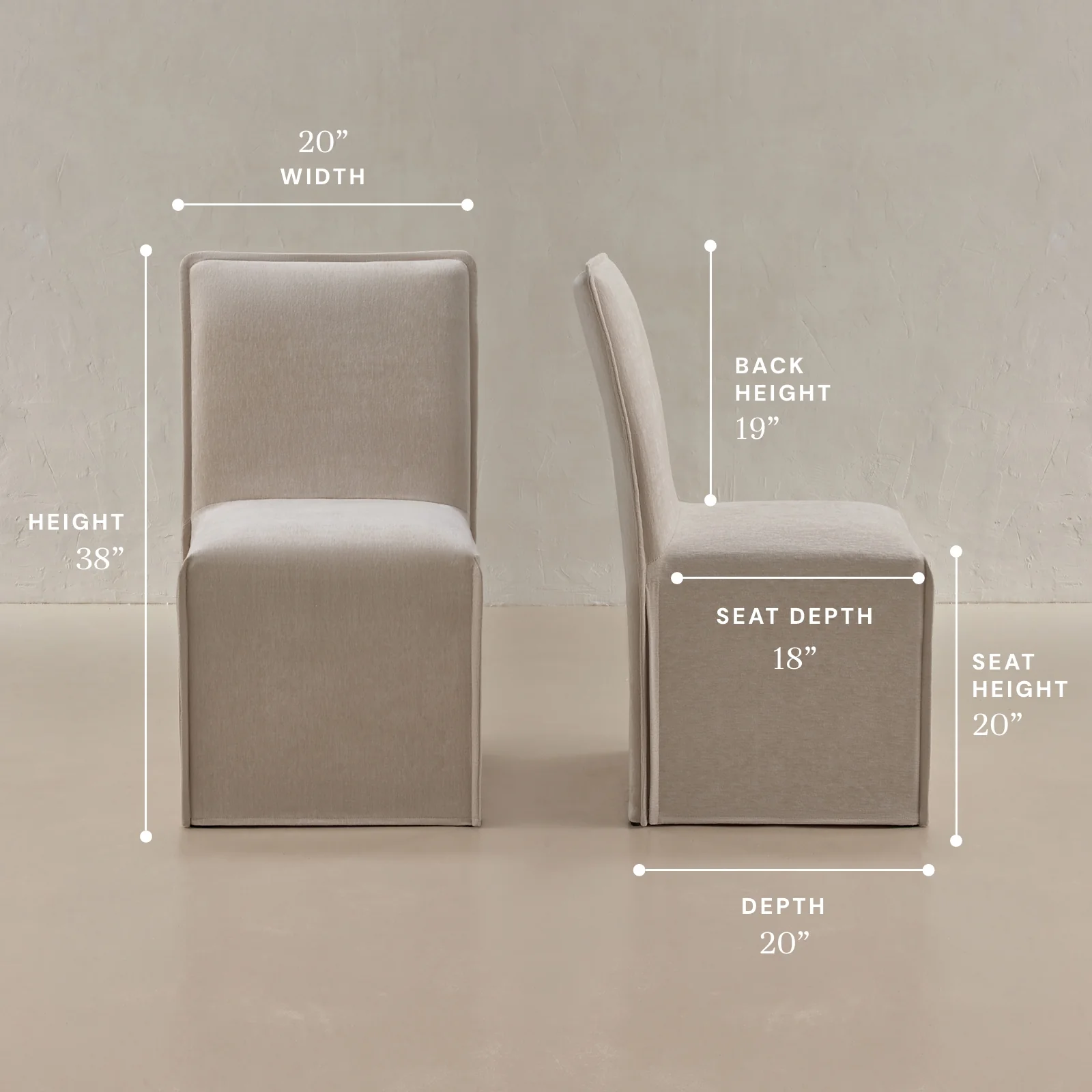 Washable Upholstered Dining Chair | 19” Back Height in Mist (Set of 2) - Image 5