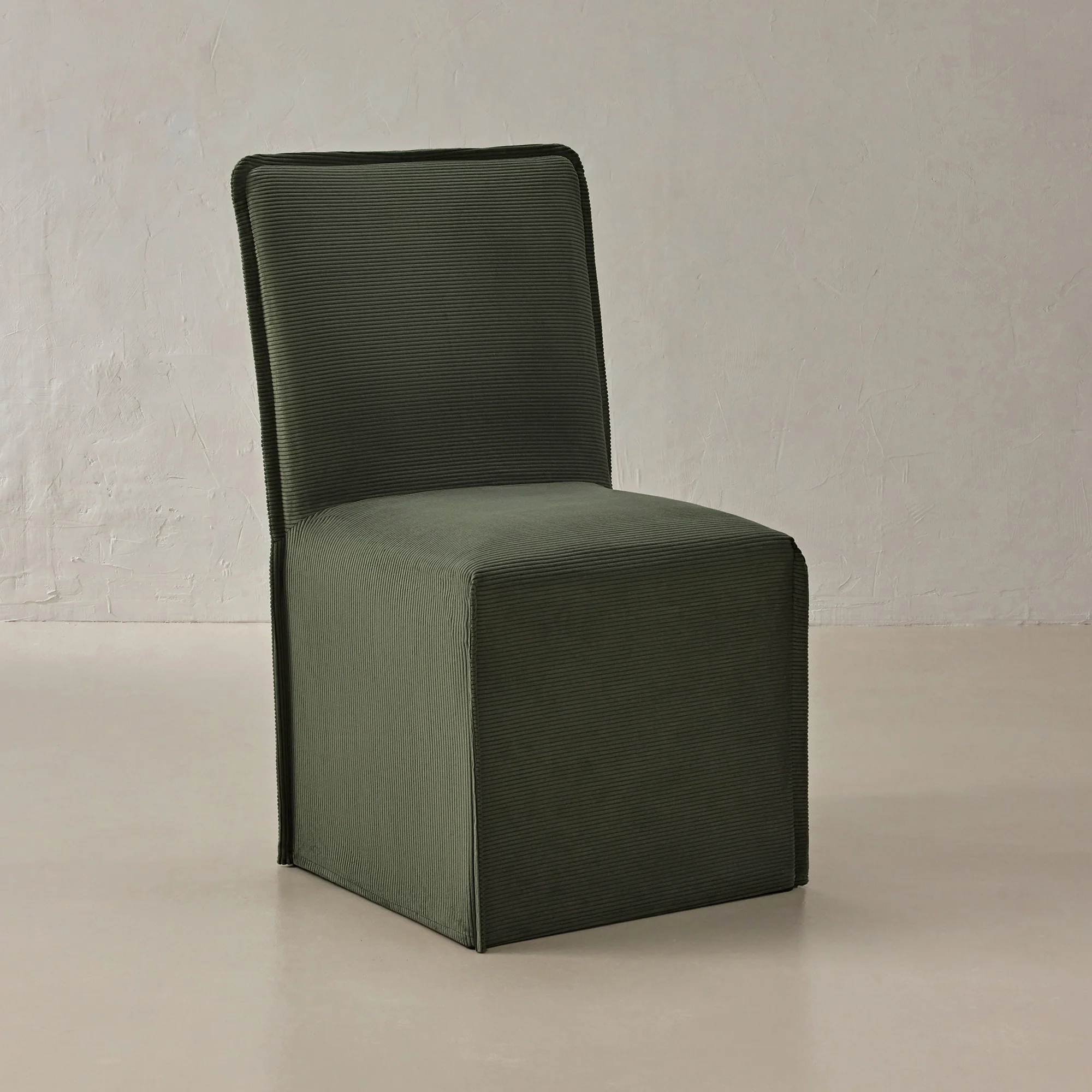 Washable Upholstered Dining Chair | 19” Back Height in Olivine