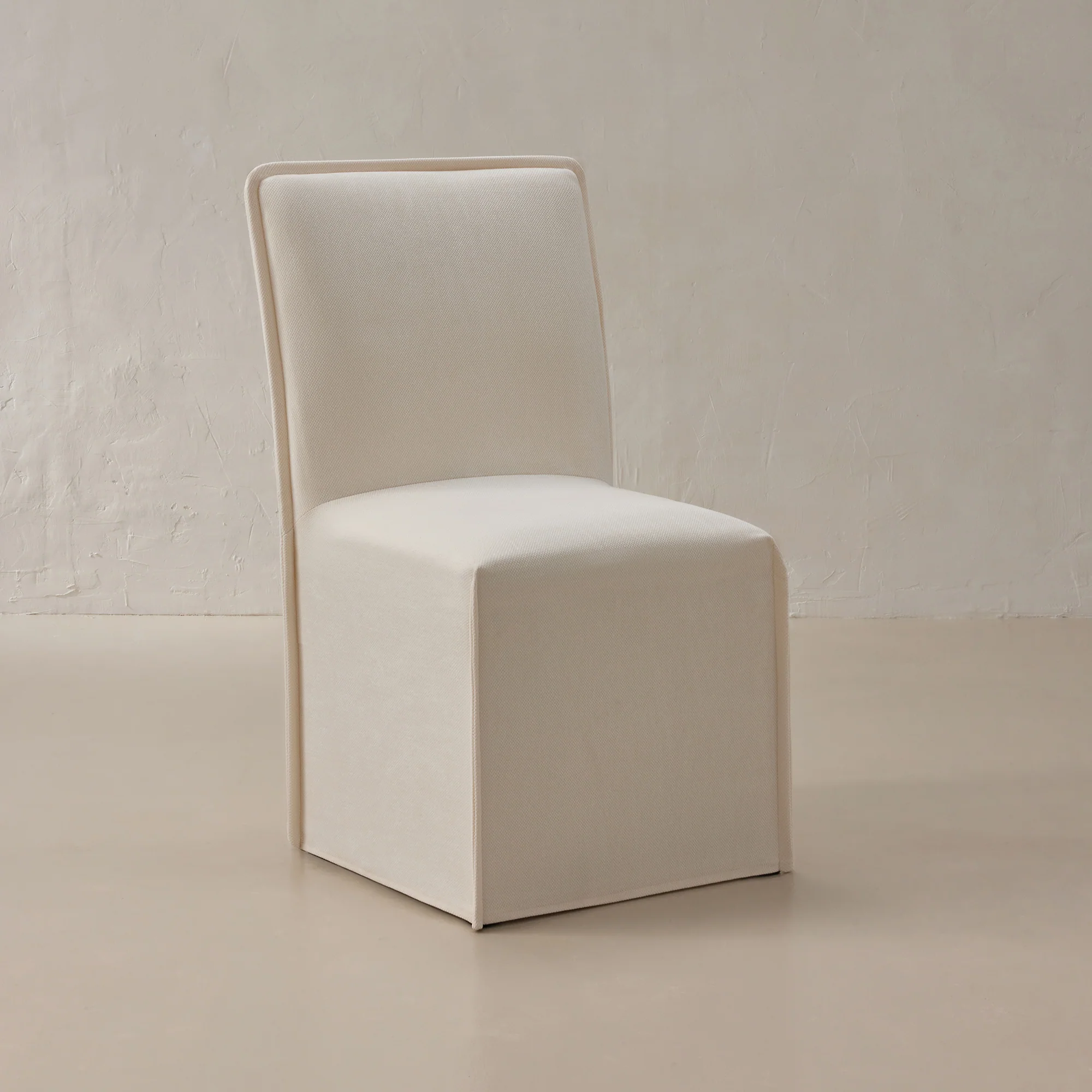 Washable Upholstered Dining Chair | 19” Back Height in Powder